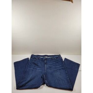 Duluth Trading Co Bootcut Jeans Womens 26W x 33 Blue Excellent Dark Wash Denim